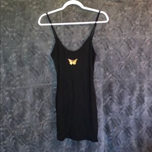 3 for 10 Black Butterfly Spaghetti Strap Dress